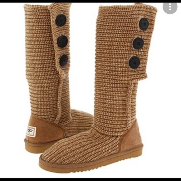 UGG Sock Brown Fabric woman boot - Picture 1 of 8